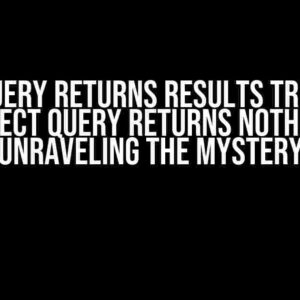 Ask Query Returns Results True but Select Query Returns Nothing: Unraveling the Mystery