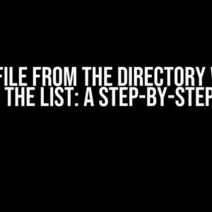 Delete file from the directory which is not in the list: A Step-by-Step Guide