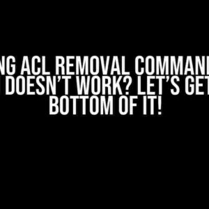 Running ACL Removal Command from Python Doesn’t Work? Let’s Get to the Bottom of It!