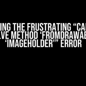 Solving the Frustrating “Cannot resolve method ‘fromDrawable’ in ‘ImageHolder'” Error