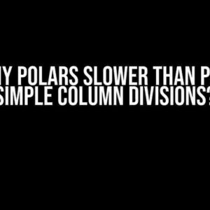 Why is my Polars slower than Pandas in simple column divisions?