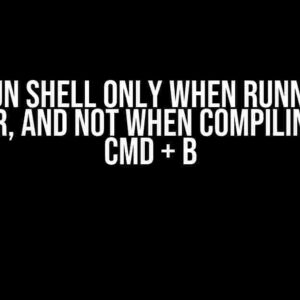 Xcode Run Shell Only When Running with Cmd + R, and Not When Compiling with Cmd + B